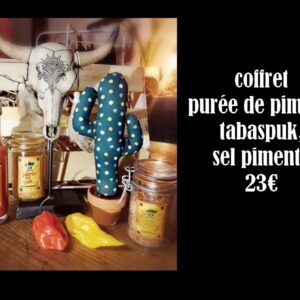 Coffret purée de piment, tabaspuk, sel pimenté